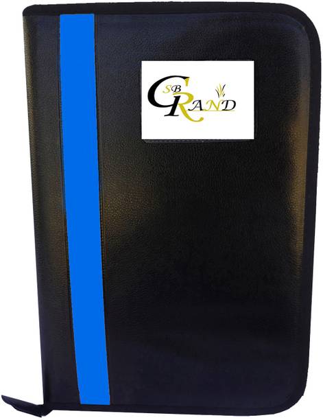 SB GRAND PU Leather Document File Folder With 20 Leaf's for Certificates and Document A4/FS Size Portfolio