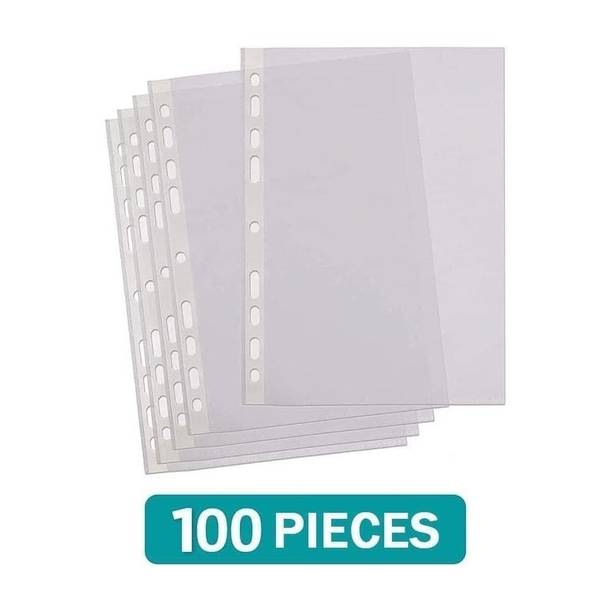FRKB Plastic A4 Documents Sheet protector Envelope Transparent File, 60 Micron Thick