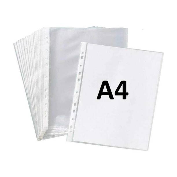 LIOGLOBAL 150 Micron Transparent Plastic A4 Folder Leafs Sheet Protector
