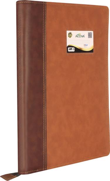 acciva faux leatherette professional certificate holder 20 leaves executive portfolio office