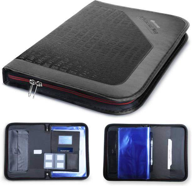 KHOOBREZ PU LEATHER Multipurpose 24 File Sleeve to Store A4 Professional Files