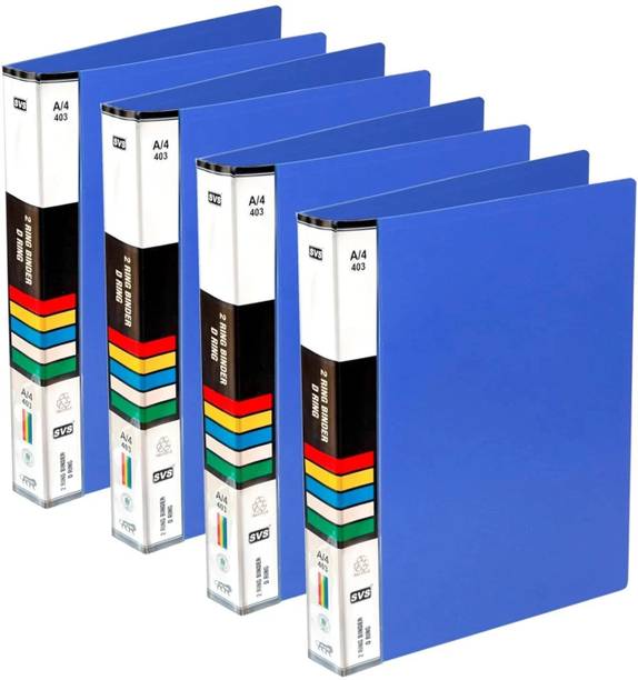 HATHIYANI Plastic File Folder 2D Ring Binder A4 Size Tough & Durable Ring Binder Box Board File (Heavy Plastic)