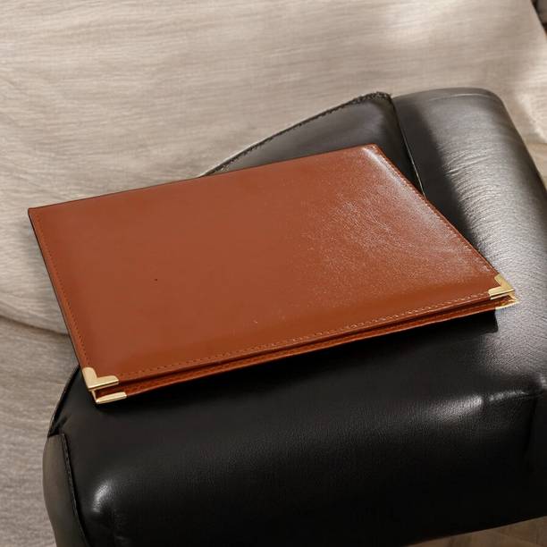 CAMPIO PU Leather Menu Folder for Hotel and Restaurant, Check Presenter for Hotel and Restaurant, File Folder, Document Holder, Portfolio/Organizer/Planner Leather Folder with 6 Leaf's (Size: A4)