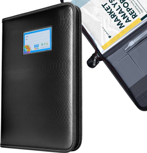 Skrill PU Leather A4 / FC File Folder With 20 Pockets