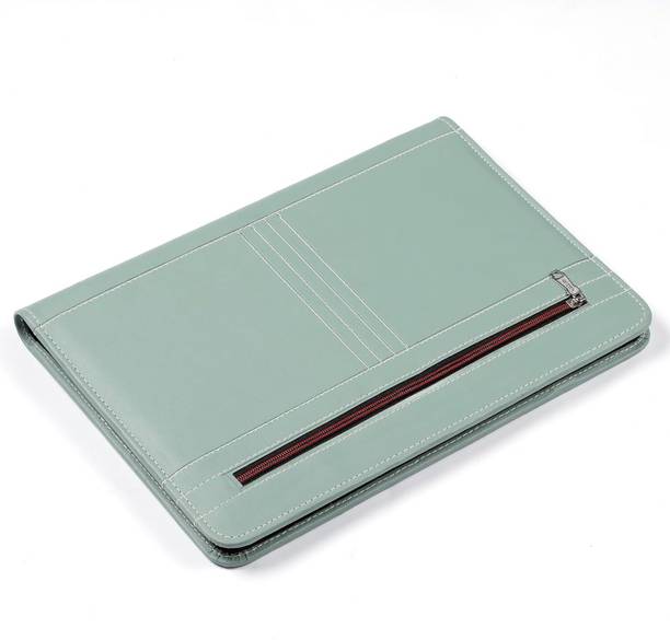 Ang PU Leather Premium PU Leather 20 Sleeves File Folder for Certificate, A4, Legal Size Professional Documents Organizer Bag with Zipper Closure