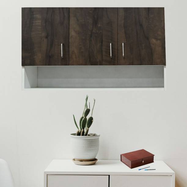 SPECIALITY PANELS 3 Doors Modular Wall Cabinet with Organizer Shelf & Termites Resistance Engineered Wood Close Book Shelf