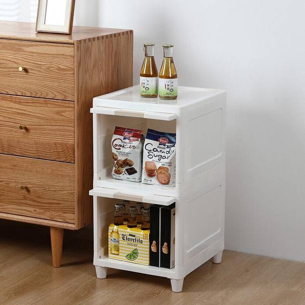 Swara 2 Units Plastic Cupboard For Storage, Plastic Wardrobe For Storage Organizer Plastic Vertical Filing Cabinet