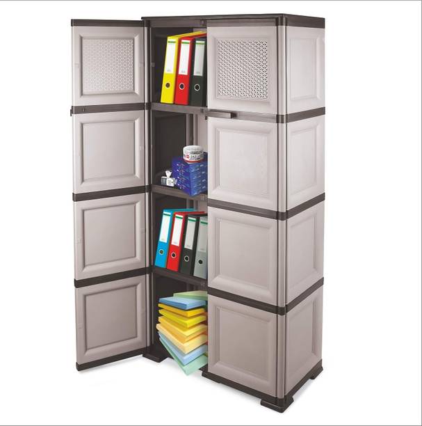 Ketu plastic Aristo vintage cabinet having 4 shelves Flodable(DIY) Plastic Vertical Filing Cabinet