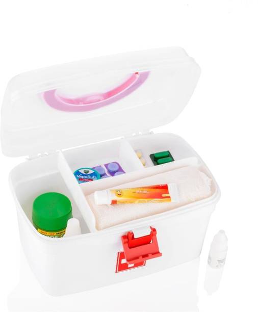 barvadiya Plastic Rectangular Medicine Box, Medical First Storage Box