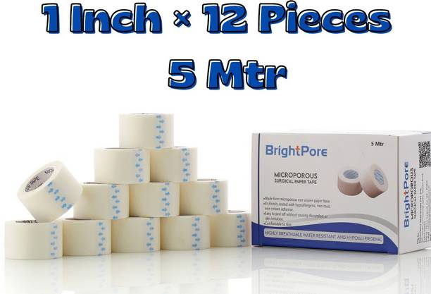 BRIGHTPORE MICROPOROUS SURGICAL PAPERTAPE 1inch × 5mtr First Aid Tape