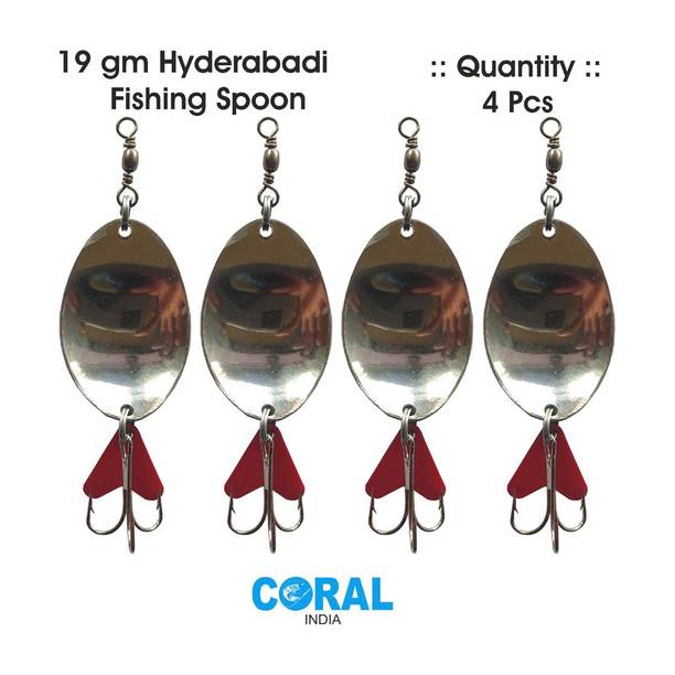 CORAL INDIA Jigs Carbon Steel Fishing Lure Pack of 4