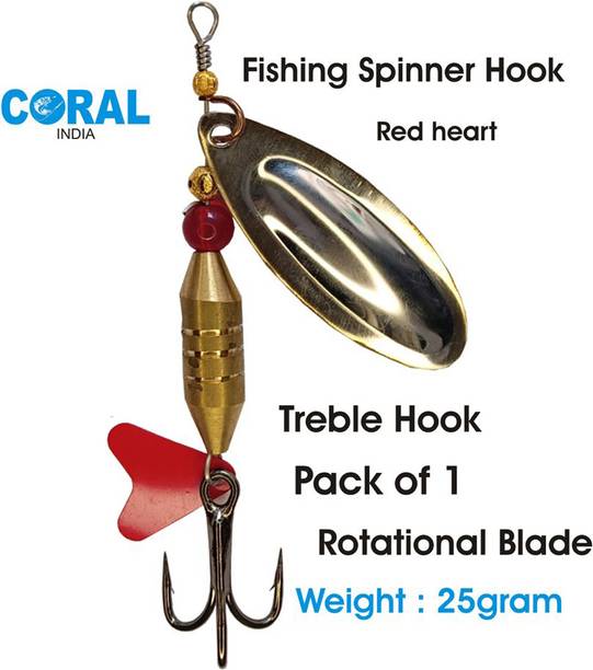 CORAL INDIA Spinner Brass Fishing Lure Pack of 1