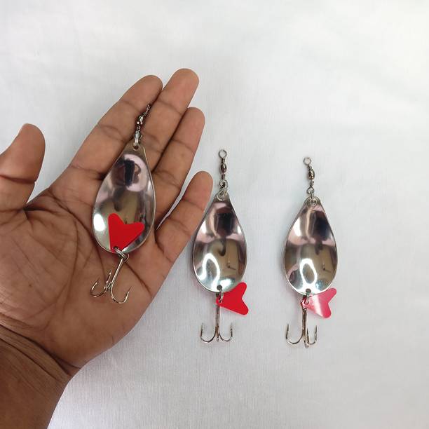 CORAL INDIA Spoon Stainless Steel Fishing Lure Pack of 3