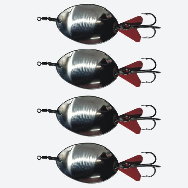 CORAL SHAKUNTALA ENTERPRISES Spoon Stainless Steel Fishing Lure Pack of 4, Size 25