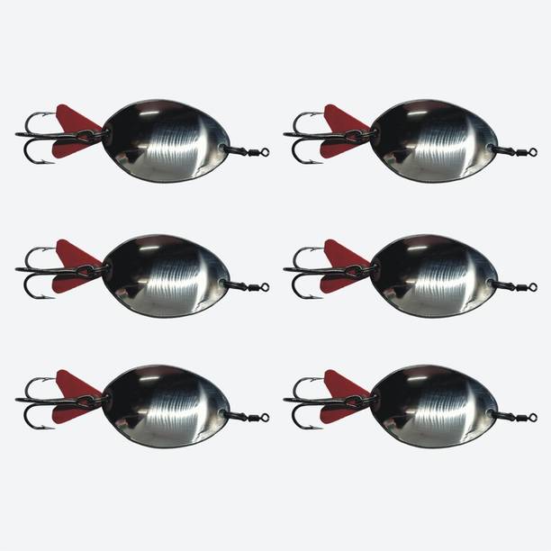 CORAL SHAKUNTALA ENTERPRISES Spoon Stainless Steel Fishing Lure Pack of 6, Size 25