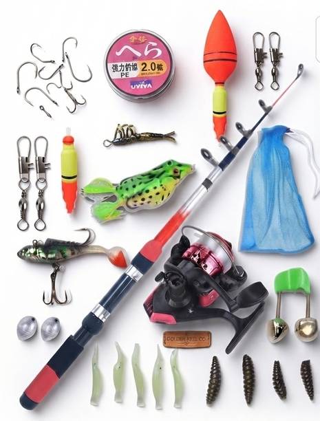 YadavGlobalMart AquaStrike Elite Fishing Combo ASE-FC-5GR Multicolor Fishing Rod