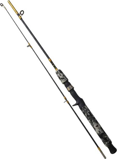 ezzy 7 feet Carp Baitcasting Rod 2-piece Detachable Solid fiber Phantomcaster210 Black Fishing Rod