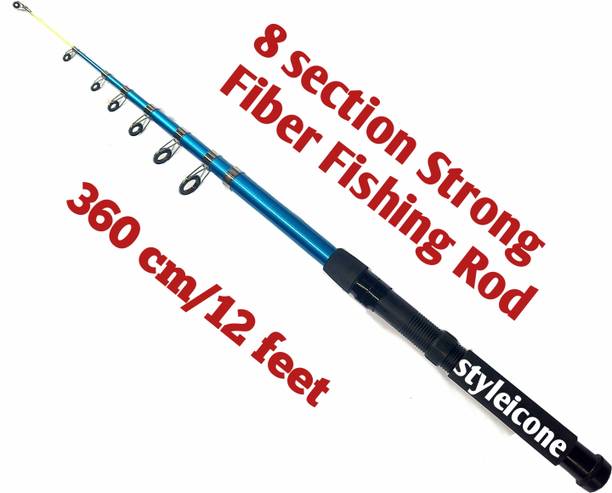 Styleicone 12 feet Strong Fiber fishing rod 3 360 cm -999 Blue Fishing Rod