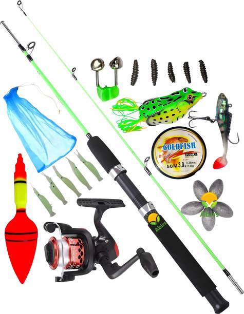 Abirs 1.5 Meter Super Solid Rod With Reel Including Combo Set Multicolor Fishing Rod