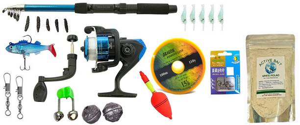 Brighht Telescopic Rod Combo 7 ft Fishing Rod Reel Set Best Quality Multicolor Fishing Rod