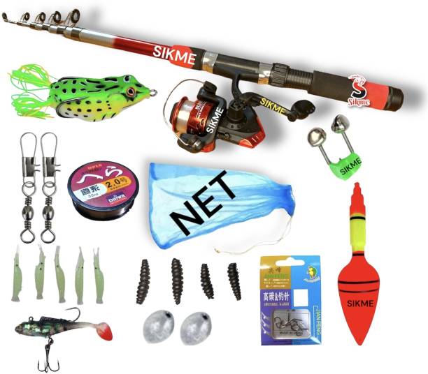 Sikme 210 Fishing rod And And reel With Combo Super Red Fishing Rod