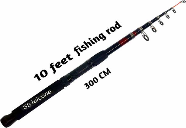 Styleicone 10 feet High Quality fishing rod red73999 ROD 3.0M -DM654 Red Fishing Rod