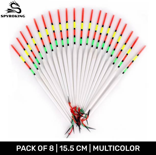 SPYROKING Eye-Catching Freshwater Fishing Visible Soft Material Fishing Float (8 PCS) FL-FFLMUL155-SKA81 Multicolor Fishing Rod