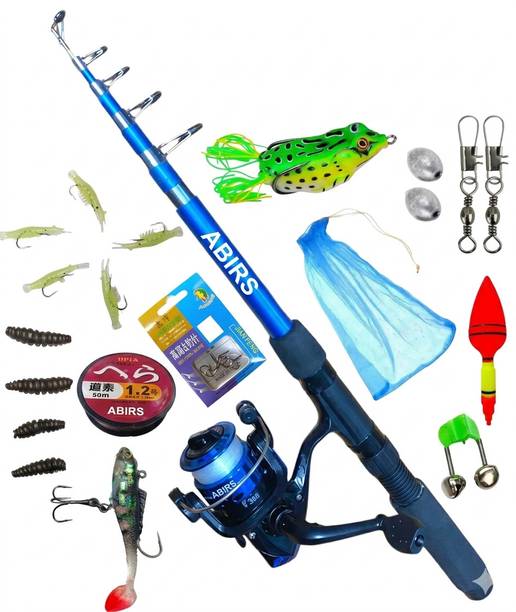 Abirs combile sweet fishing for for beggeginers hexy pole Blue Fishing Rod