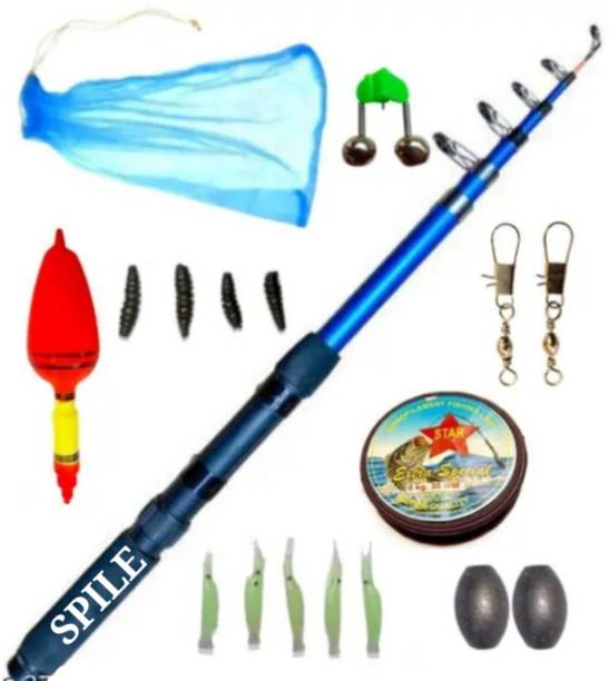SPILE heavy duty fishing set JAI ROD Blue Fishing Rod