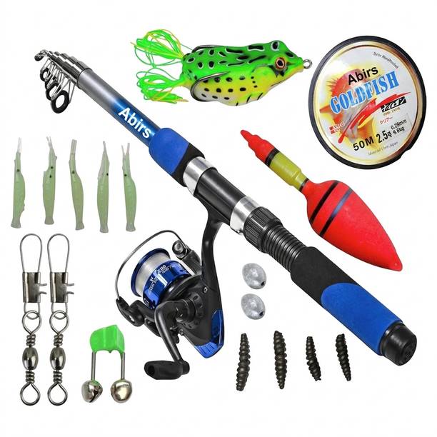 Abirs New collection of combo rod and reel fishing pole 210 Blue Fishing Rod