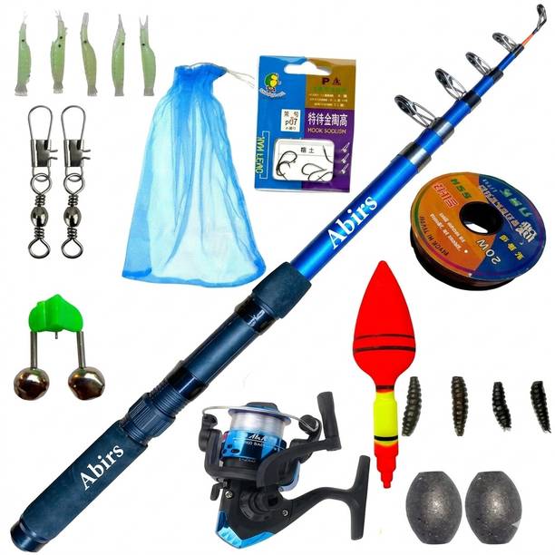 Abirs folding fishing srt by look Blue Fishing Rod