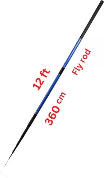 SPRED fishing rod 360 cm (12ft) fly rod | New-360 blue long blue Blue, Black Fishing Rod