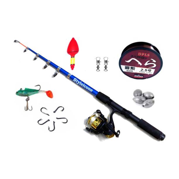 Styleicone Premium Quality fishing combo set 1 GHF6122 Multicolor Fishing Rod