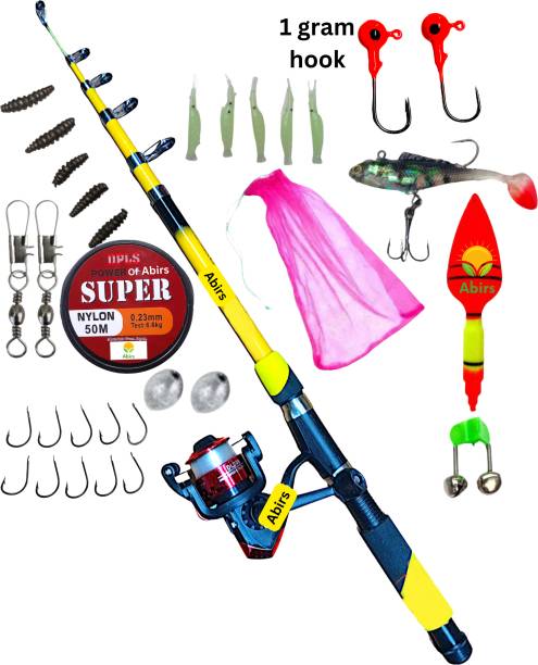 Abirs Hign quality fishing set Supirior 210 Yellow Fishing Rod