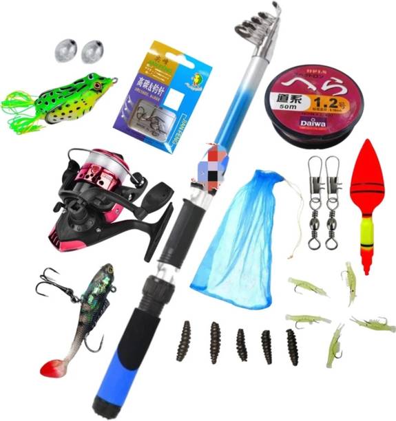 Old fish Master the Waters: Elite 7Ft (210cm) Fishing Rod and Reel Combo Set for Unmatched Angling Triumphs! Blue Fishing Rod