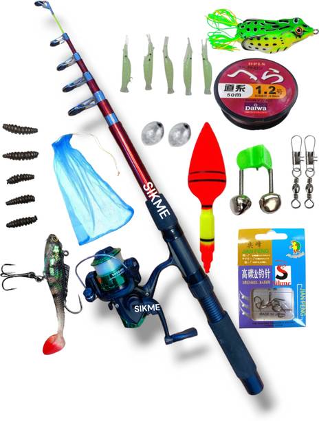 Sikme Mastering the Waters: 210cm Fishing Rod and Reel Combo for Angling Excellence210 Cm A93 Red Fishing Rod