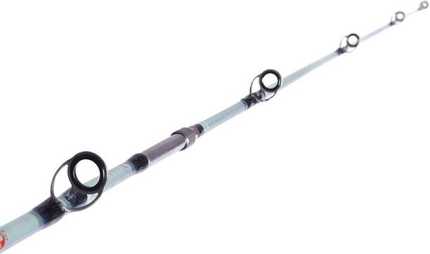 ezzy PremiumEzzy Spinning Rod-Durable, Lightweight,Sensitive,2 Pieces 8 feet(2.4 mtr) New_Supersolid8ft001 White Fishing Rod