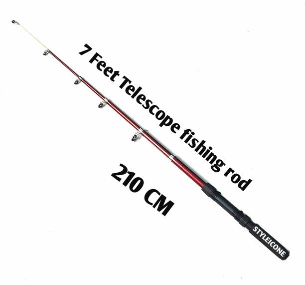 Styleicone 7 feet telescopic fishing rod N4 210 RED N4 Red Fishing Rod