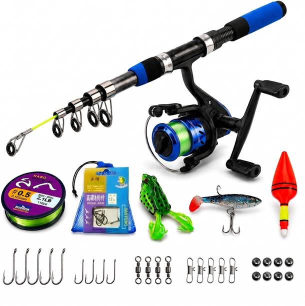 YadavGlobalMart YGM Adventure Fishing Combo YGM-FC-BLUE-01 Blue Fishing Rod