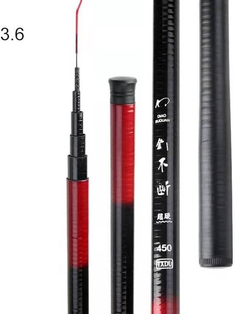 SPRED Fishing rod Spinning Rod 360 cm | New-Ultra Light 12 ft Multicolor Fishing Rod