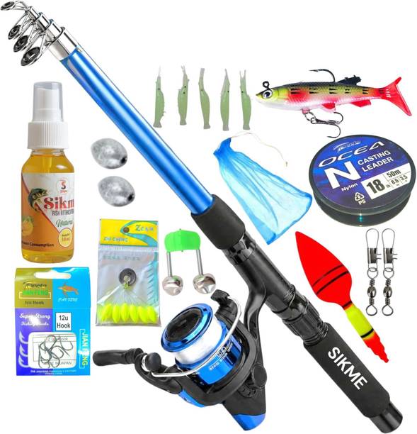 Sikme 7ft Fishing Rod and Reel Combo Elite Angler's Set Red Fishing Rod