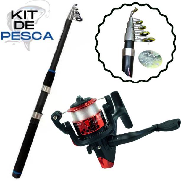 SPRED 5 section Fishing rod 2.1 chennel Red Fishing Rod
