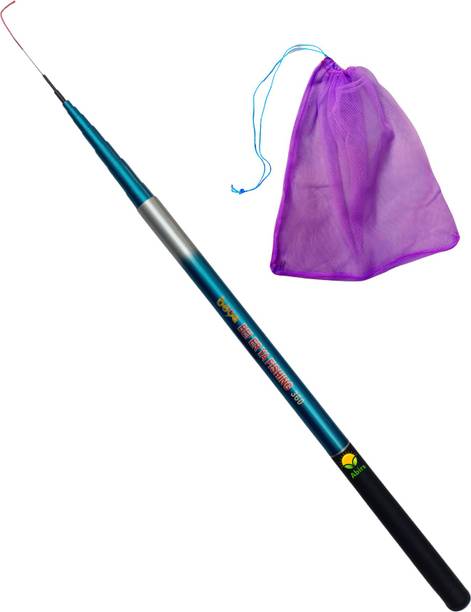 Abirs 12 ft fly fishing rod with fish carring net 360 blue Blue Fishing Rod