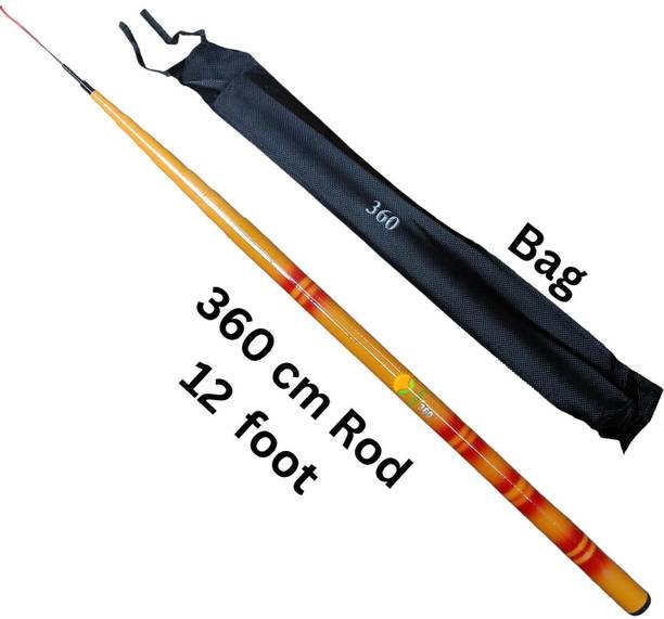 Aqqer Fly fishing rod 12 feet yellow combine s Black Fishing Rod