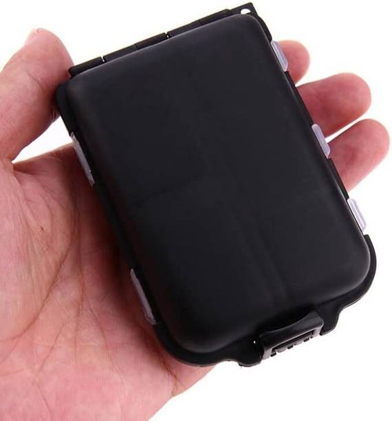 HyperTrex Premium 10 Comparment Hooks And lure pocket storage tackel box Durable, Easy to carry Suitable for hooks, lures and baits Black Fishing Rod