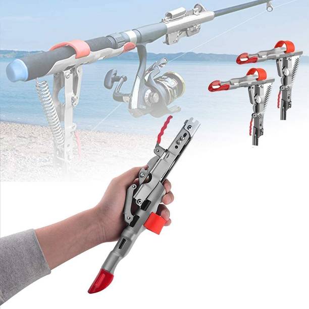 SIIKME Sturdy Fishing Rod Holder – Durable, Adjustable & Secure fishing rod holder Silver Fishing Rod