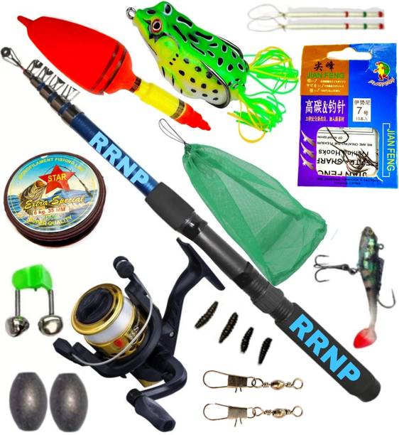 device FISING COMBO SET (210 CN 7 FET ) FISING ROD 10 KG LOAD CAPACITY FISING G-7 Multicolor Fishing Rod