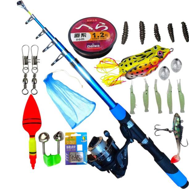 Abirs 7ft Rod and Reel Combo Kit - Your Complete Fishing Solution Ultimate Angler's Arsenal Blue Fishing Rod