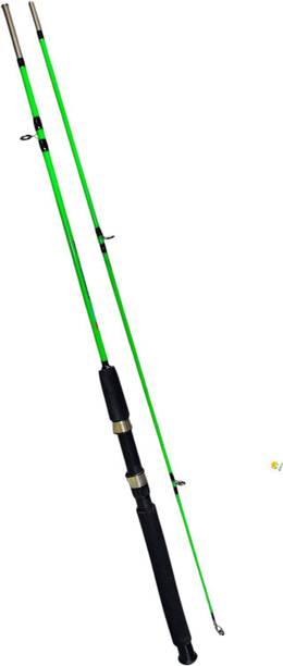 Abirs 6 Feet (180 cm) Solid Fiber Fishing Rod – 2 Piece Detachable SFR-180-2P-WH24 Multicolor Fishing Rod