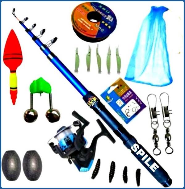 SPILE 7 ft fishing combo set 210 cm FishRod @162 Blue Fishing Rod